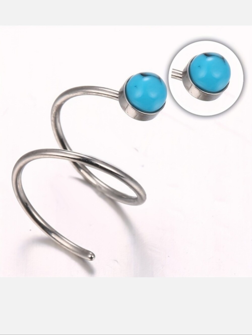 Spiral nose Ring